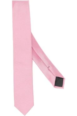 Venti Super Slim Krawatte 70% Polyester / 30% Seide Pink, Einfarbig