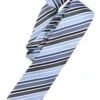 Venti Slim Krawatte 100% Seide Blau/grau, Gestreift