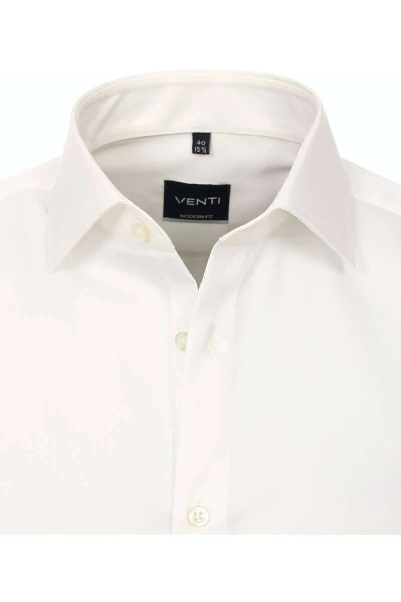 Venti Modern Fit Hemd Ecru, Einfarbig 2 Venti Modern Fit Hemd Ecru, Einfarbig – Bild 2