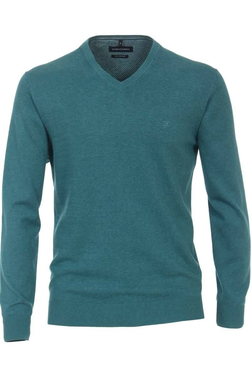 Casa Moda Herren Pullover V-Ausschnitt Blau 1 Casa Moda Herren Pullover V-Ausschnitt Blau