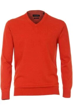 Casa Moda Herren Pullover V-Ausschnitt Orange