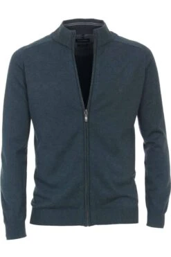 Casa Moda Herren Strickjacke Zip Dunkelgrau