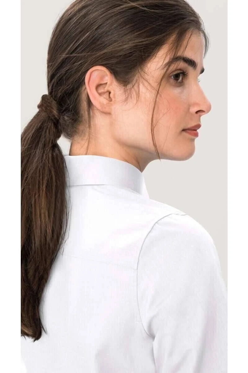 HAKRO Regular Fit Bluseweiss, Einfarbig 2 HAKRO Regular Fit Bluseweiss, Einfarbig – Bild 2