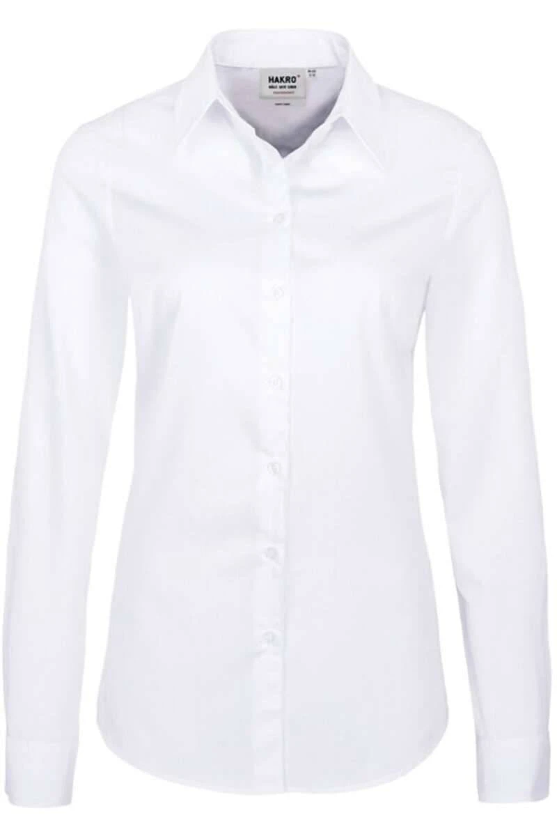 HAKRO Regular Fit Bluseweiss, Einfarbig 1 HAKRO Regular Fit Bluseweiss, Einfarbig