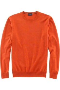 OLYMP Casual Modern Fit Herren Pullover Rundhals Rost