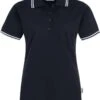 HAKRO 205 Regular Fit Damen Poloshirt Schwarz/weiss, Zweifarbig