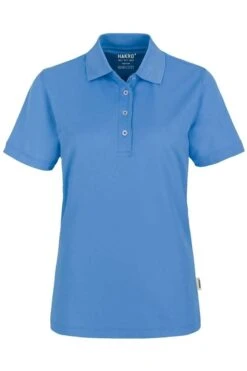 HAKRO 206 Regular Fit Damen Poloshirt Malibublau, Einfarbig