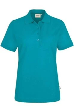 HAKRO 216 Regular Fit Damen Poloshirt Smaragd, Einfarbig