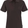 HAKRO 216 Regular Fit Damen Poloshirt Schokolade, Einfarbig