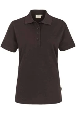 HAKRO 216 Regular Fit Damen Poloshirt Schokolade, Einfarbig