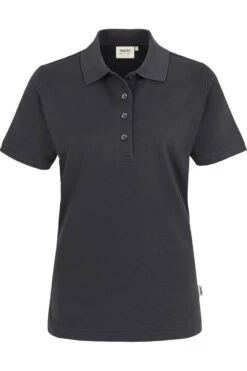 HAKRO 216 Regular Fit Damen Poloshirt Karbongrau, Einfarbig