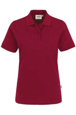HAKRO 224 Regular Fit Damen Poloshirt Weinrot, Einfarbig