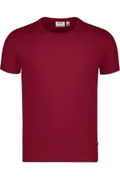 HAKRO PerformanceRegular Fit T-Shirt Rundhals Weinrot,Einfarbig
