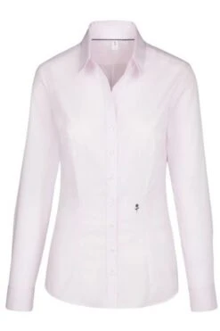 Seidensticker Slim Fit Bluserosa, Einfarbig