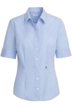 Seidensticker Slim Fit Blusebleu, Einfarbig