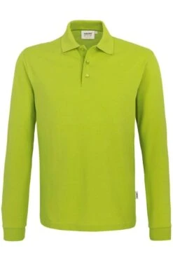 HAKRO 815 Comfort Fit Longsleeve Poloshirt Kiwi, Einfarbig