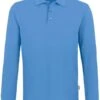HAKRO 815 Comfort Fit Longsleeve Poloshirt Malibublau, Einfarbig