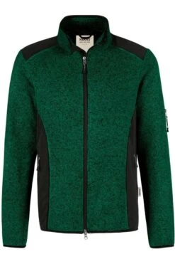 HAKRO 836 Regular Fit Herren Fleecejacke Zip Dunkelgrün