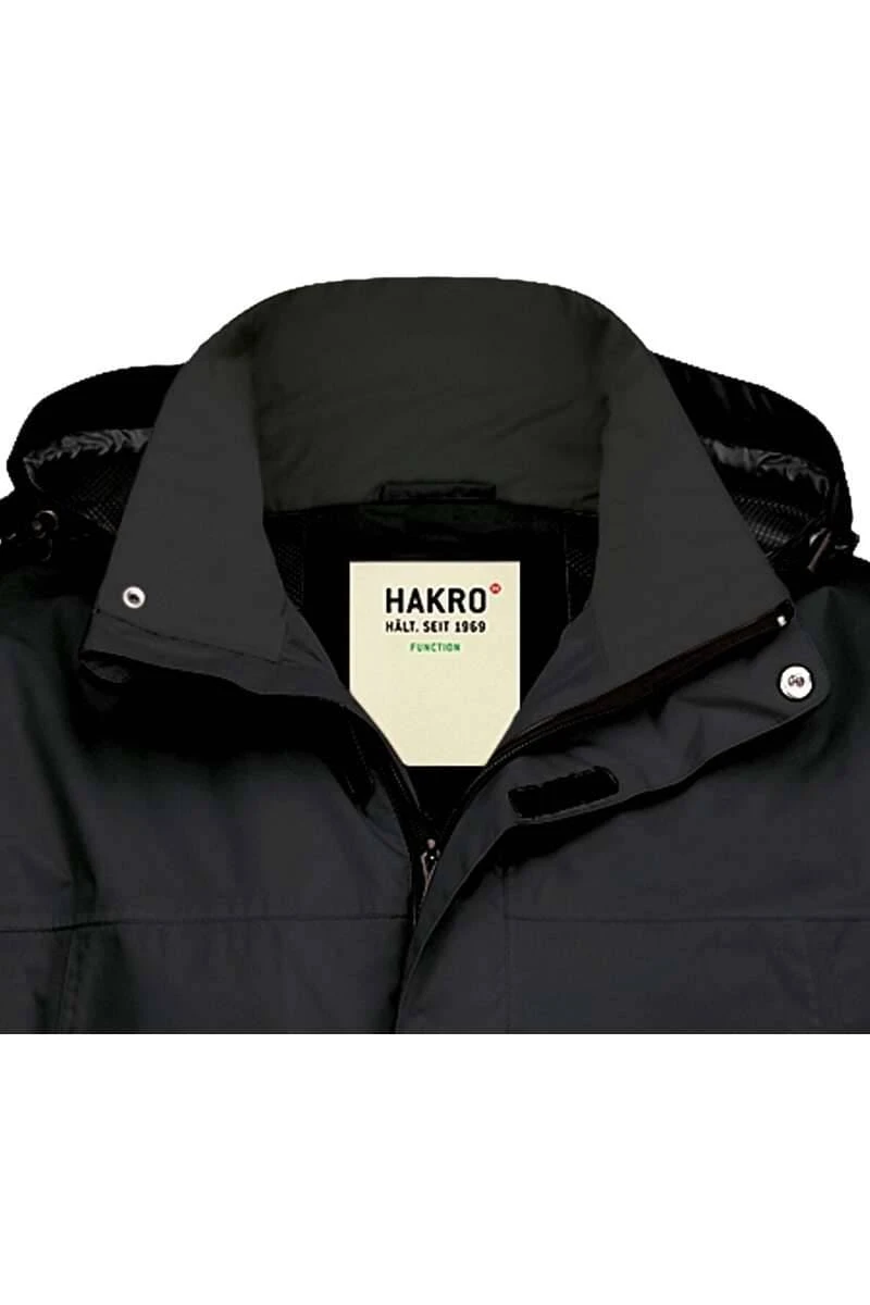 HAKRO 862 Regular Fit RegenjackeKapuze Schwarz 2 HAKRO 862 Regular Fit RegenjackeKapuze Schwarz – Bild 2