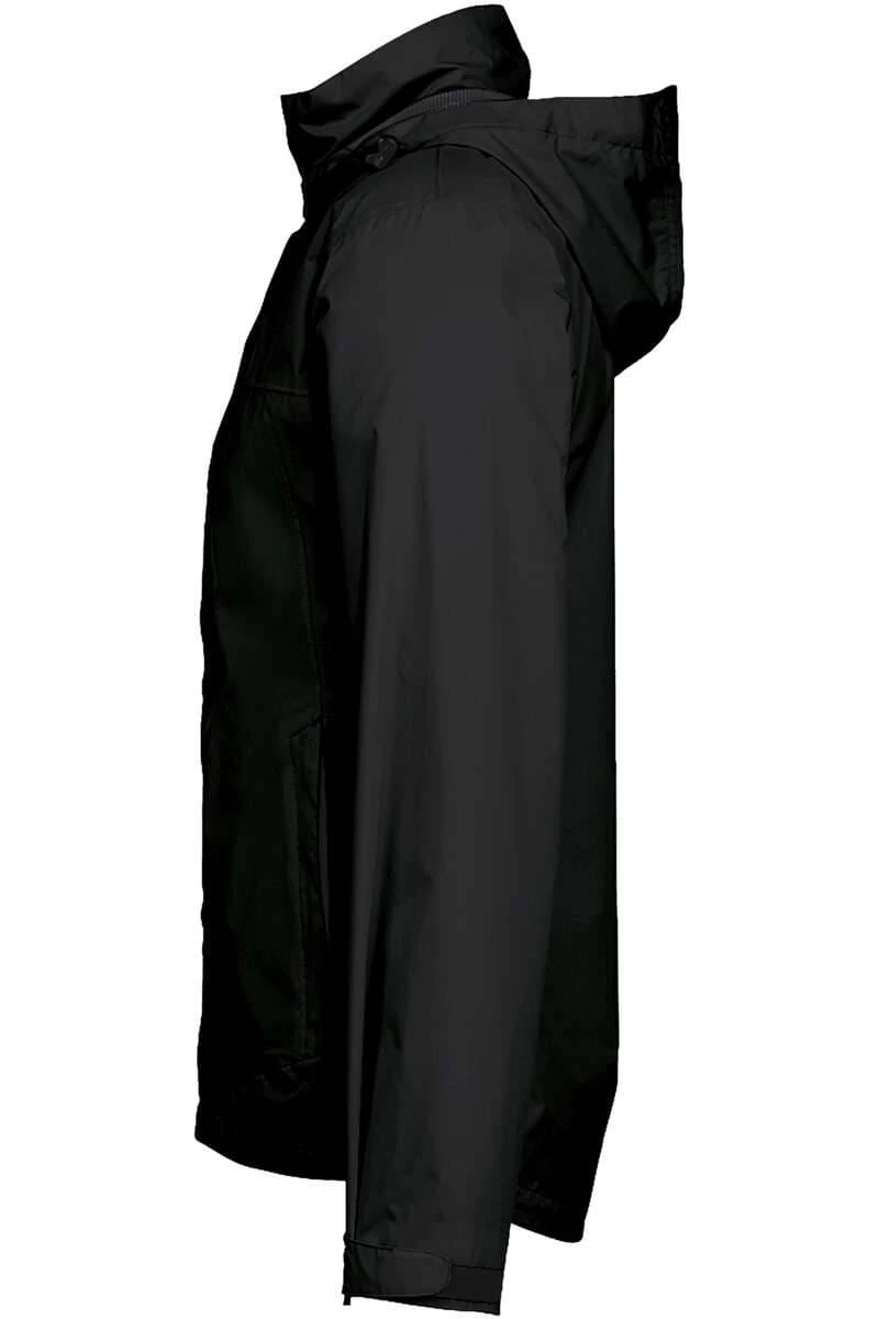HAKRO 862 Regular Fit RegenjackeKapuze Schwarz 3 HAKRO 862 Regular Fit RegenjackeKapuze Schwarz – Bild 3