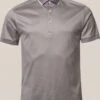 ETON Slim Fit Poloshirt Hellgrau, Einfarbig