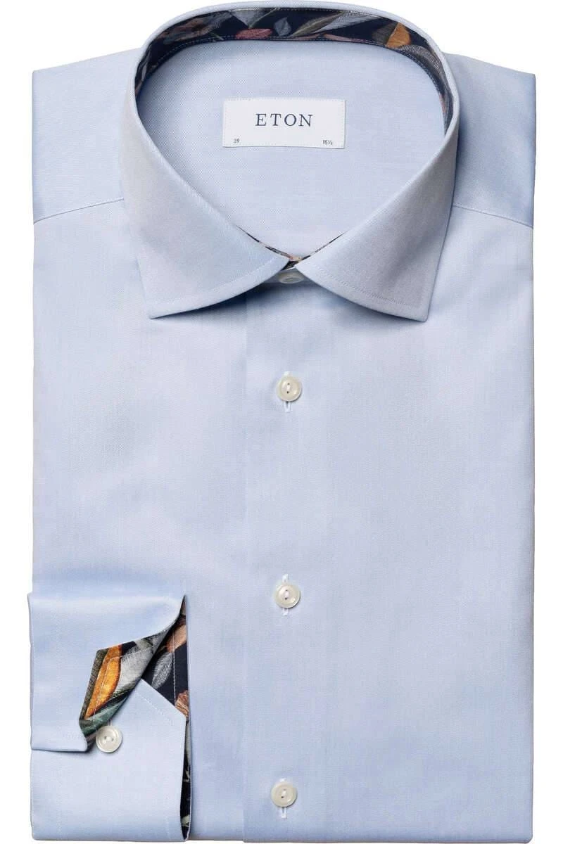 ETON Slim Fit Hemd Hellblau, Einfarbig 1 ETON Slim Fit Hemd Hellblau, Einfarbig