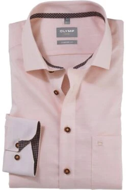 OLYMP Luxor Comfort Fit Hemd Mandarin, Einfarbig