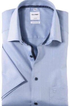 OLYMP Luxor Comfort Fit Hemd Bleu, Faux-uni