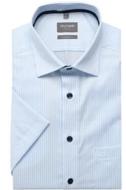 OLYMP Luxor Comfort Fit Hemd Blau/weiss, Gestreift