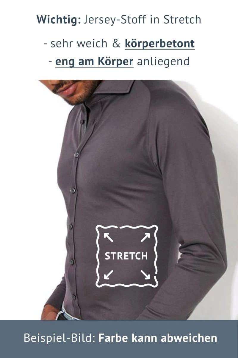 OLYMP Level Five 24/Seven Body Fit Jerseyhemd Schlamm, Meliert 2 OLYMP Level Five 24/Seven Body Fit Jerseyhemd Schlamm, Meliert – Bild 2