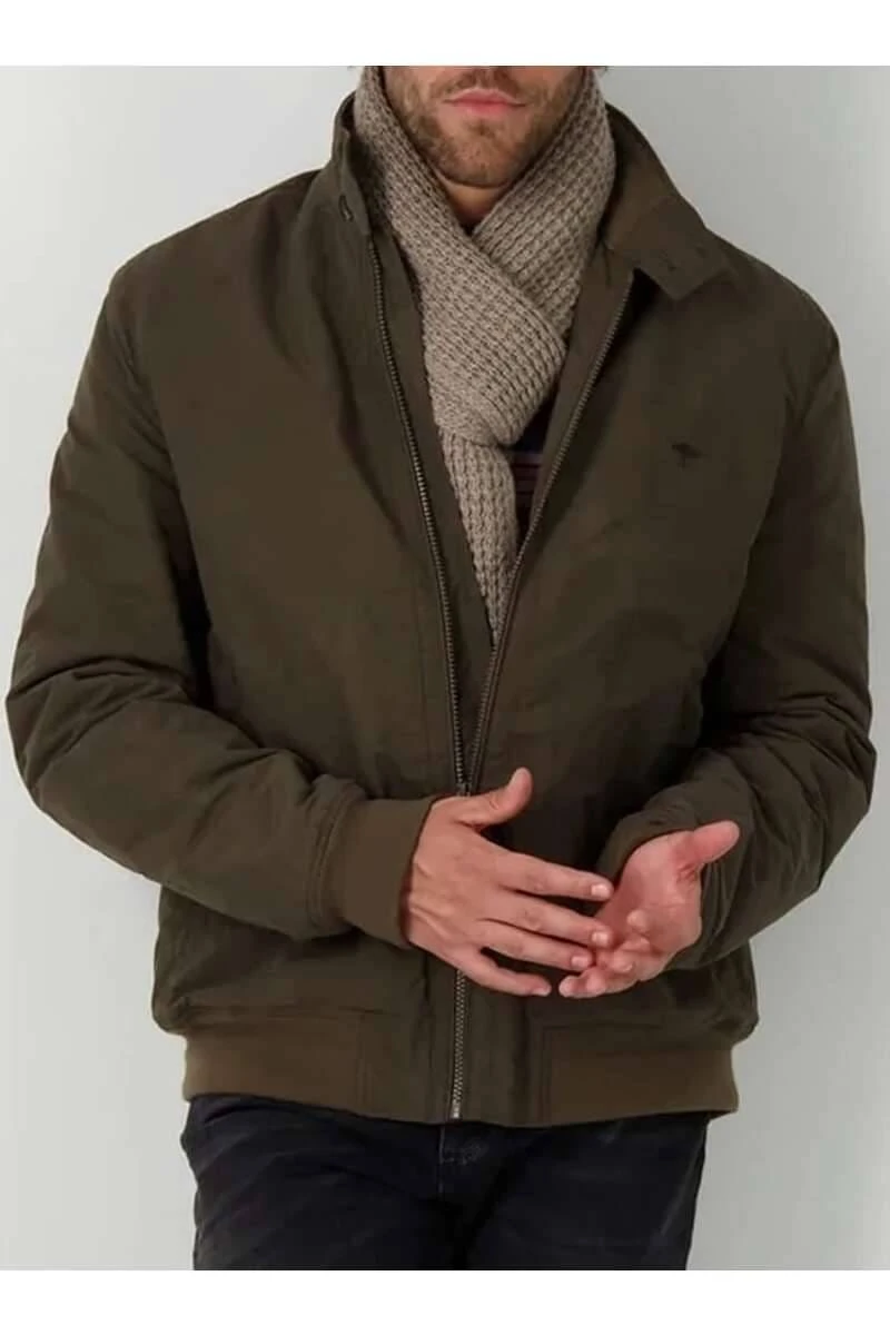 Fynch-Hatton Casual Fit Blouson Stehkragen Army 3 Fynch-Hatton Casual Fit Blouson Stehkragen Army – Bild 3