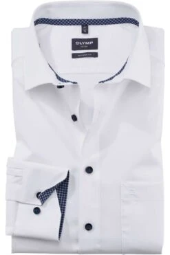 OLYMP Luxor Modern Fit Hemd Weiss, Einfarbig