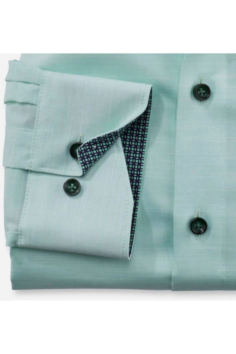 OLYMP Luxor Modern Fit Hemd Hellgrün, Einfarbig 3 OLYMP Luxor Modern Fit Hemd Hellgrün, Einfarbig – Bild 3