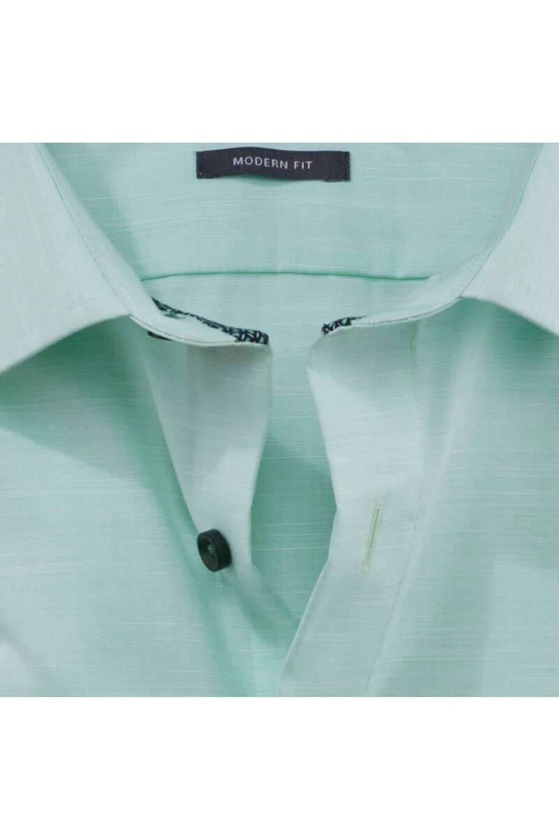 OLYMP Luxor Modern Fit Hemd Hellgrün, Einfarbig 4 OLYMP Luxor Modern Fit Hemd Hellgrün, Einfarbig – Bild 4