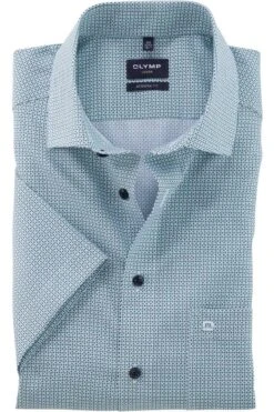 OLYMP Luxor Modern Fit Hemd Blau/grün/weiss, Gemustert