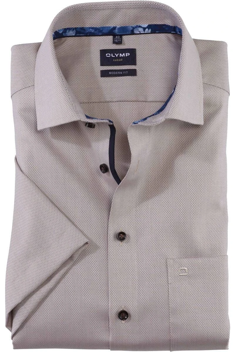 OLYMP Luxor Modern Fit Hemd Natur/weiss, Faux-uni 1 OLYMP Luxor Modern Fit Hemd Natur/weiss, Faux-uni