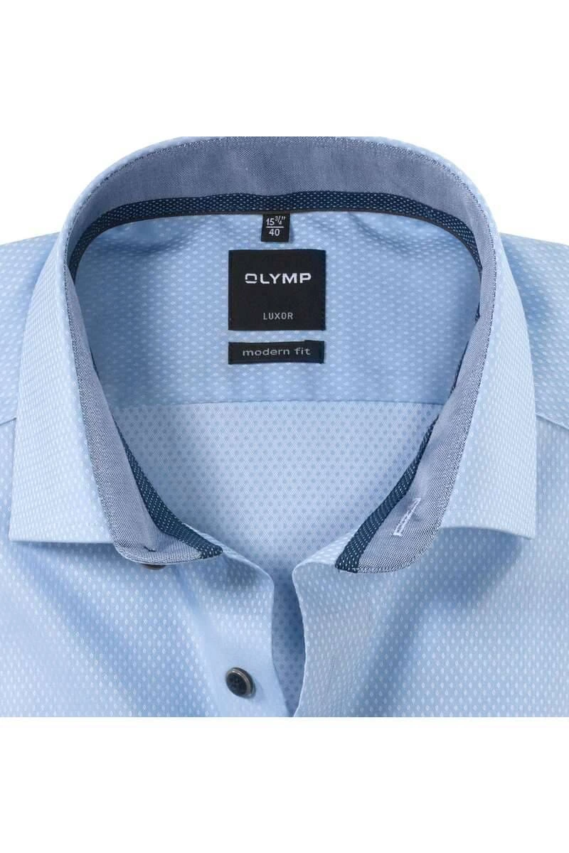 OLYMP Luxor 24/Seven Dynamic Flex Modern Fit Hemd Blau/weiss, Gemustert 2 OLYMP Luxor 24/Seven Dynamic Flex Modern Fit Hemd Blau/weiss, Gemustert – Bild 2