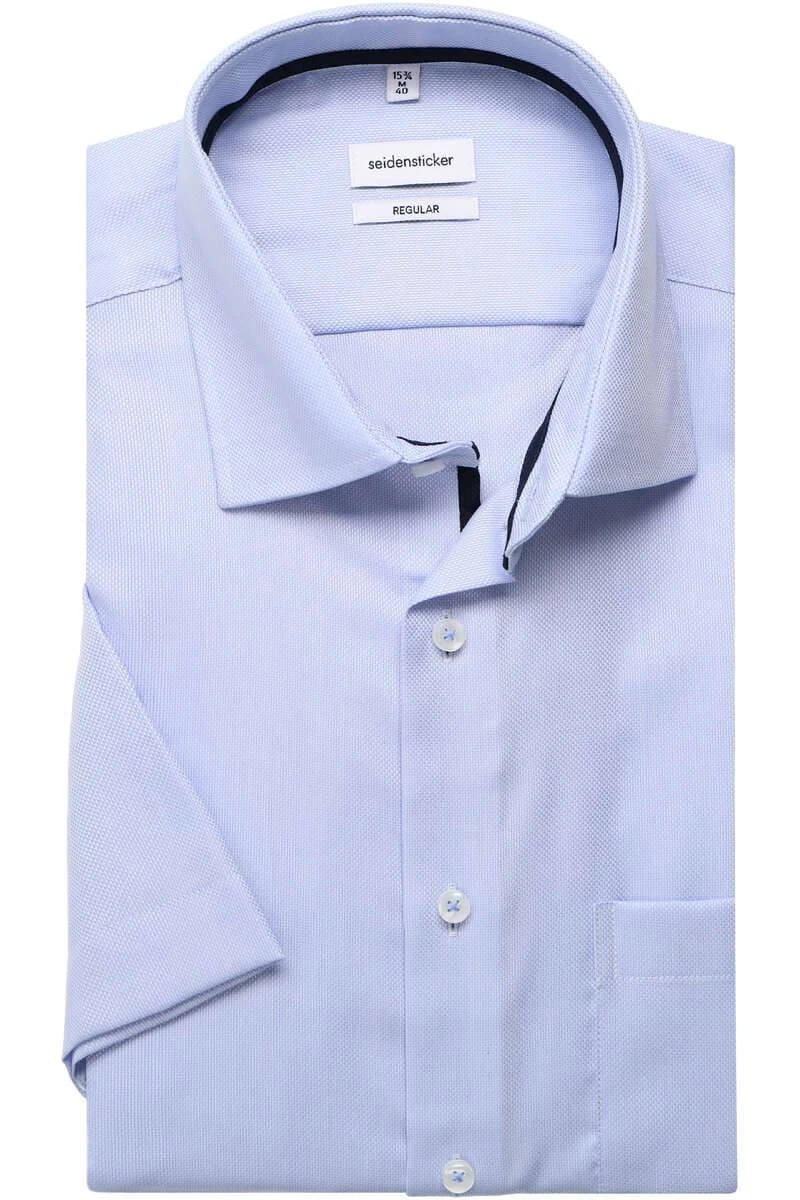 Seidensticker Regular Fit Hemd Mittelblau, Einfarbig 1 Seidensticker Regular Fit Hemd Mittelblau, Einfarbig