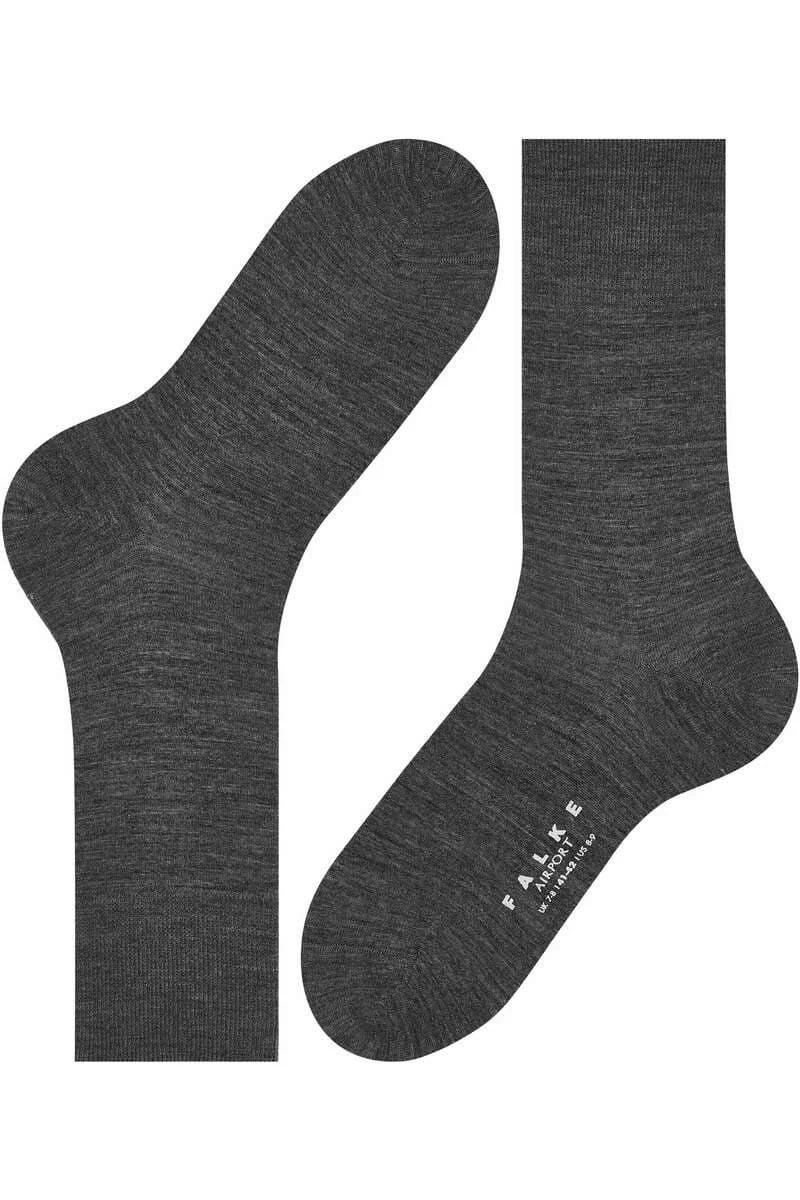 FALKE Airport Herren Socken Dunkelgrau, Einfarbig 5 FALKE Airport Herren Socken Dunkelgrau, Einfarbig – Bild 5