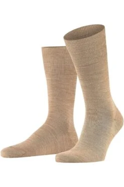 FALKE Airport Herren Socken Hellbraun, Melange