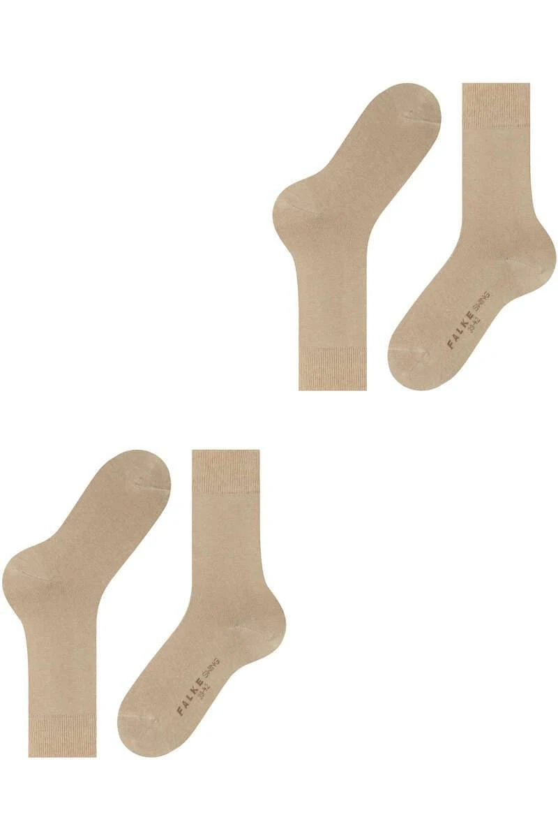 FALKE Swing Herren Socken Doppelpackhellbraun, Einfarbig 2 FALKE Swing Herren Socken Doppelpackhellbraun, Einfarbig – Bild 2