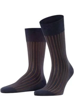 FALKE Shadow Herren Socken Dunkelblau, Rippstruktur