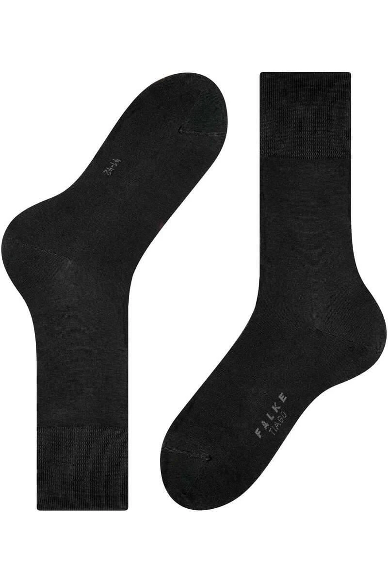 FALKE Tiago Herren Socken Schwarz, Einfarbig 2 FALKE Tiago Herren Socken Schwarz, Einfarbig – Bild 2