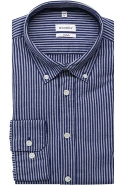 Seidensticker Casual Regular Fit Hemd Blau, Gestreift