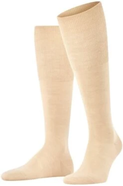 FALKE Airport Kniestrümpfe Hellbraun, Einfarbig