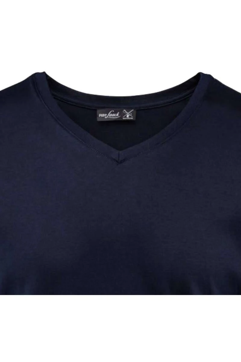 Van Laack MeisterwerkSlim Fit T-Shirt V-Ausschnitt Dunkelblau,Einfarbig 2 Van Laack MeisterwerkSlim Fit T-Shirt V-Ausschnitt Dunkelblau,Einfarbig – Bild 2