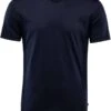 Van Laack MeisterwerkSlim Fit T-Shirt V-Ausschnitt Dunkelblau,Einfarbig