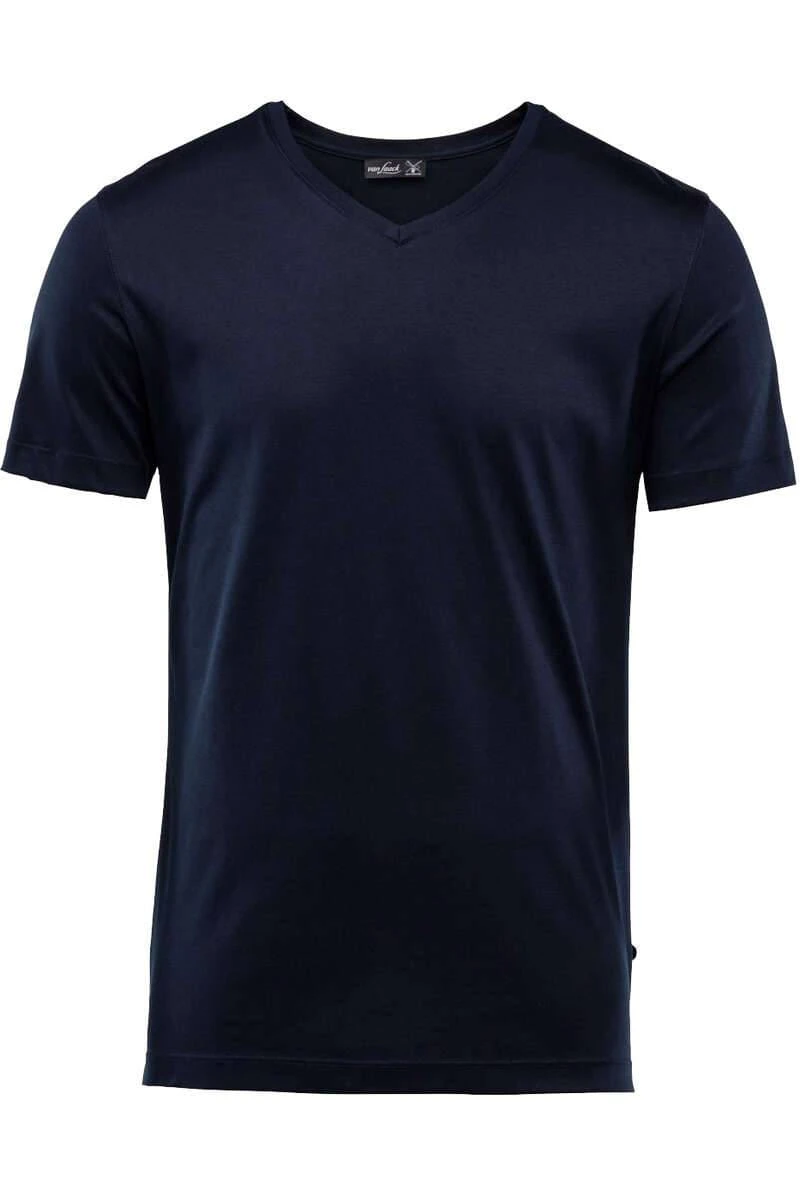 Van Laack MeisterwerkSlim Fit T-Shirt V-Ausschnitt Dunkelblau,Einfarbig 1 Van Laack MeisterwerkSlim Fit T-Shirt V-Ausschnitt Dunkelblau,Einfarbig