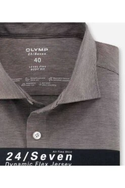 OLYMP Level Five 24/Seven Body Fit Jerseyhemd Schlamm, Meliert 7 OLYMP Level Five 24/Seven Body Fit Jerseyhemd Schlamm, Meliert -Kleidung Angebote 2001 12 25 1 800 1200x1200