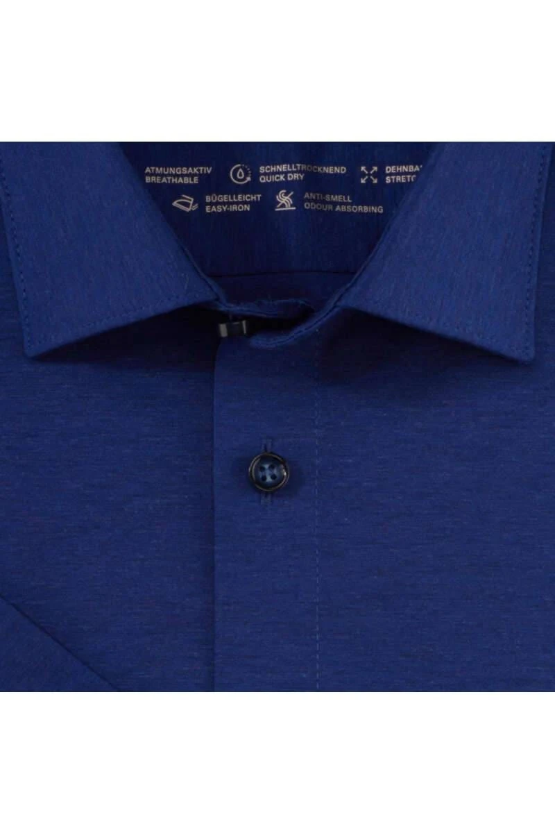 OLYMP Level Five 24/Seven Dynamic Flex Body Fit Jerseyhemd Royal, Einfarbig 4 OLYMP Level Five 24/Seven Dynamic Flex Body Fit Jerseyhemd Royal, Einfarbig – Bild 4